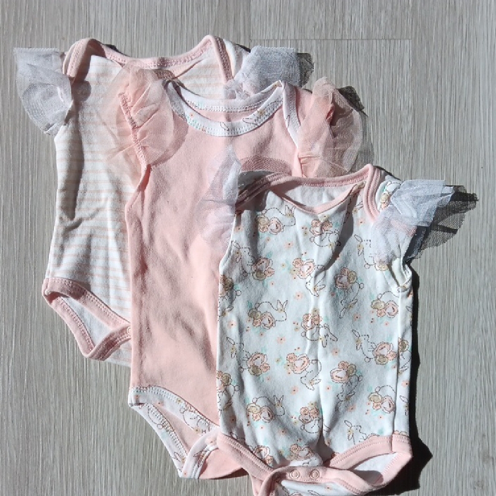 Pink and White Baby One Piece Set